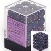 CHX25907 - Dice d6 Set: Cobalt Speckled - 12mm Six Sided Die (36) Block of Dice