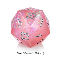 DAD363 - Jumbo D20 Dice [Pink Lemonade]