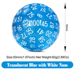 DAD329 - D100 Dice [Translucent Blue]