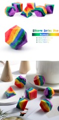 DAD096 - Silicone Dice Set (7pcs) [Rainbow]