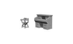 Wizkids Deep Cuts Unpainted Mini - 73362 - Desk & Chair