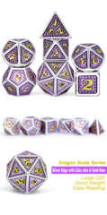 DAD591 - Metal & Enamel Dice Set (7pcs) [Regal]