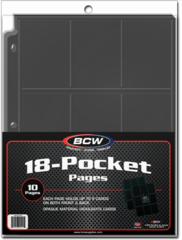 BCW 18-Pocket Pages - 10 Pack Black