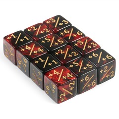 DAD076 Positive Dice Counters [Red] (12pcs)