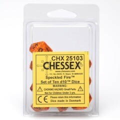 CHX25103 - Speckled Fire set of Ten d10 Dice