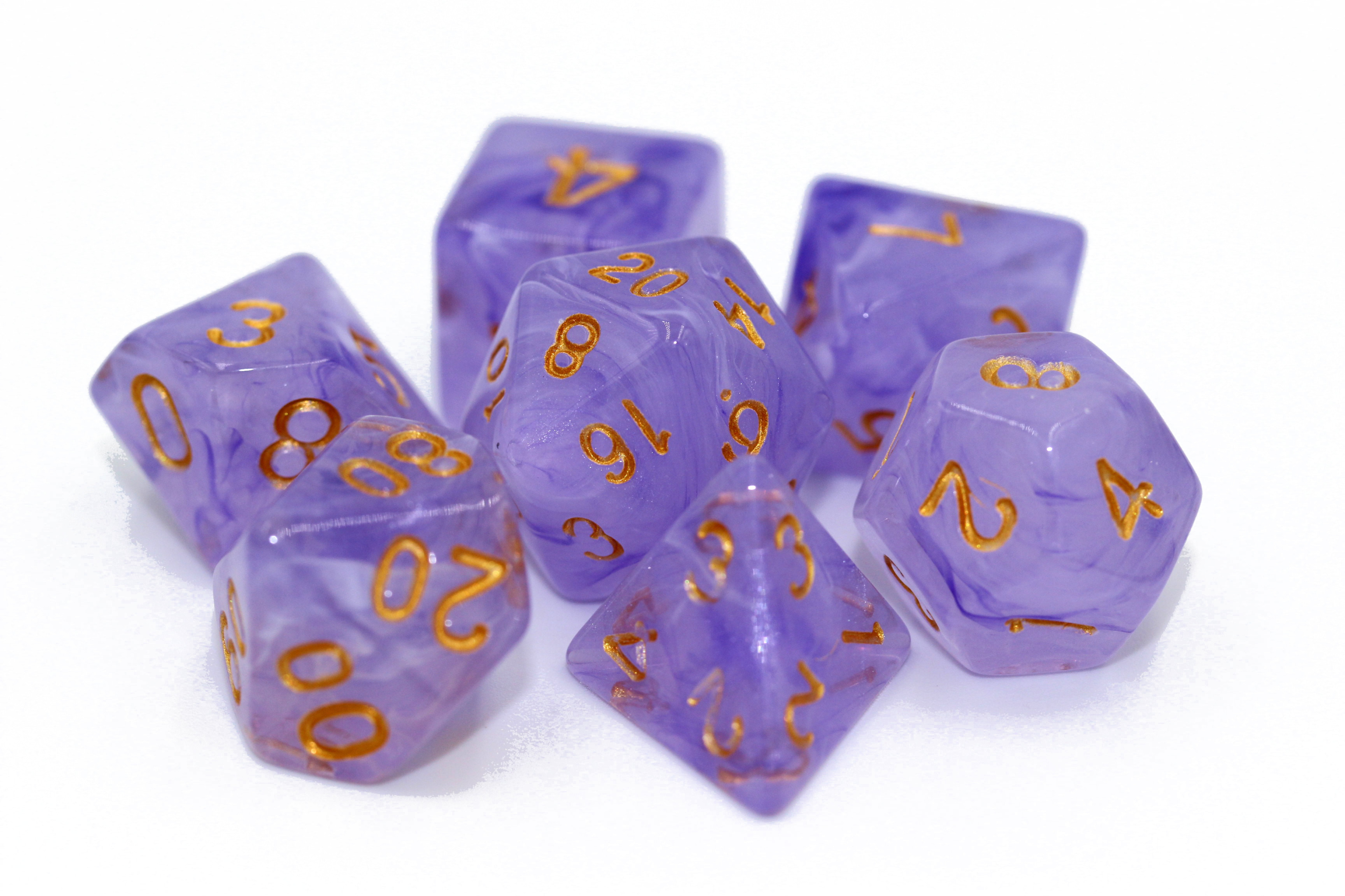 Lavender 16mm Poly Dice Set