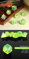 DAD623 Sharp Edge Dice Set (7pcs) [Key Lime]
