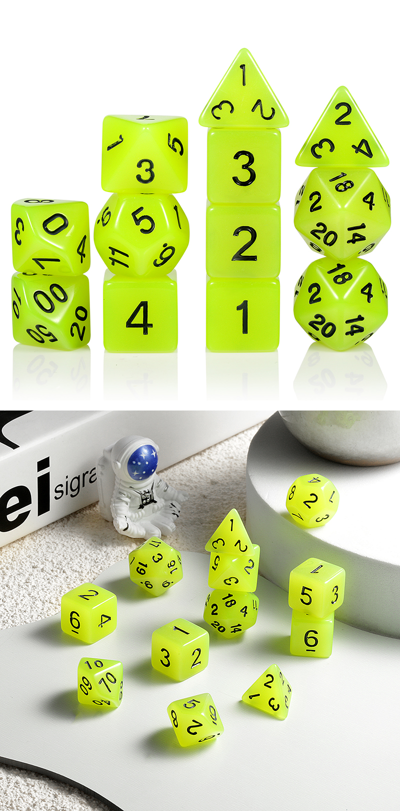 Acrylic Dice Set (12pcs) [Caterpillar]