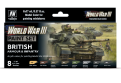 WWIII British Armour & Infantry - 8 Paint Set