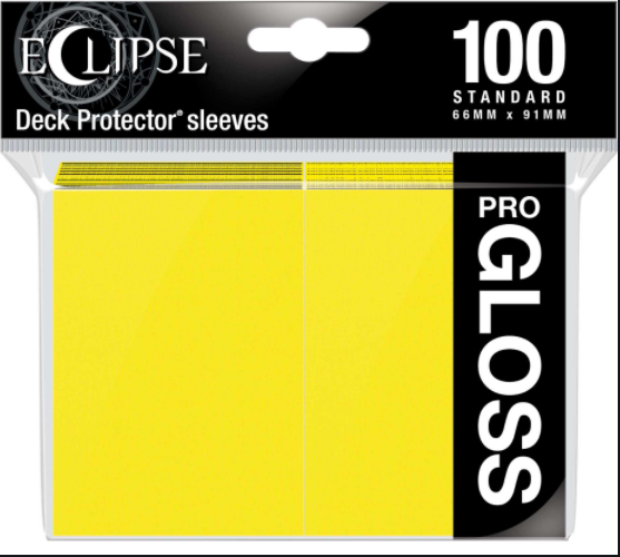 Ultra Pro - Standard Deck Protectors: Eclipse Pro-Gloss Lemon Yellow 100 ct