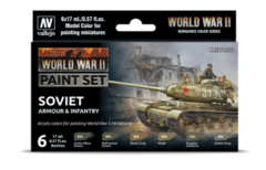 WWII Soviet Armour & Infantry - 6 Paint Set