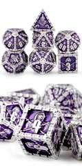 DAD666 Metal & Enamel Dice Set (7pcs) (Reaper) [Purple]