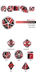 DAD559 Metal & Enamel Dice Set (7pcs) [Spider]
