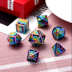 DAD553  Metal & Enamel Dice Set (7pcs) [Psychedelic]