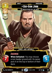 Qui-Gon JInn - The Negotiations Will Be Short - Prestige Foil