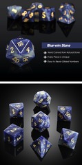 DAD814 Gemstone Dice Set (7pcs) [Sodalite (Natural)]