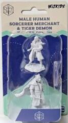 Critical Role Minis- Male Human Sorcerer Merchant and Tiger Demon