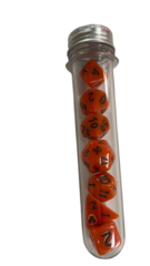 DAD022 - Resin Dice Set (7pcs) - Orange