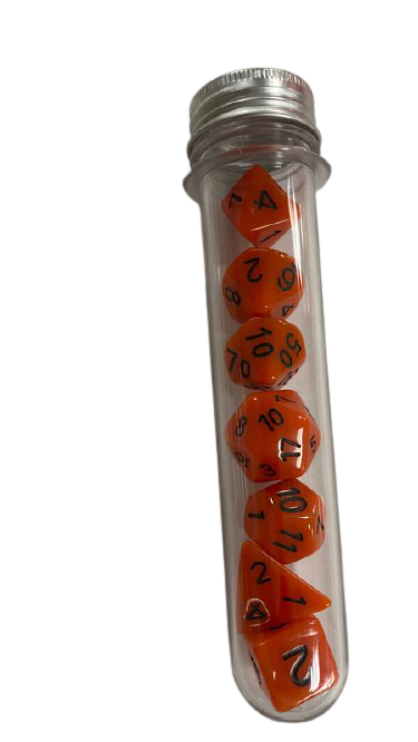 DAD022 - Resin Dice Set (7pcs) - Orange