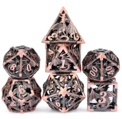 DAD611 - Hollow Dice Set (7pcs) (Dragon) [Copper]