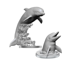 WizKids Deep Cuts Unpainted Minis: 90270 Dolphins