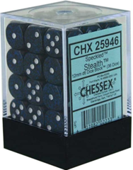 CHX25946 - Speckled Stealth d6 dice block