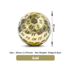 DAD314 - Metal D100 Dice [Gold]