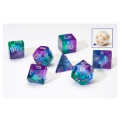 SIRIUS DICE BLUE AURORA SEMI-TRANSPARENT 7 DIE SET