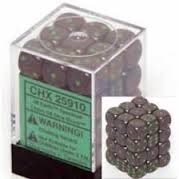 CHX25910 - Dice d6 Set: Earth Speckled - 12mm Six Sided Die (36) Block of Dice