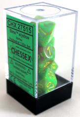 CHX27515 - Vortex Slime with Yellow 7ct Polyhedral Dice Set