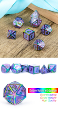 DAD588 - Metal & Enamel Dice Set (7pcs) [Lavender Iridescence]