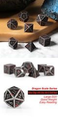 DAD660 Metal & Enamel Dice Set (7pcs) [Blood & Iron]