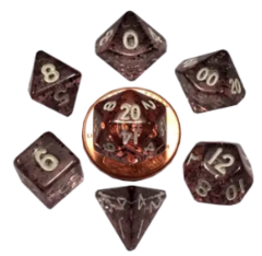 Mini Polyhedral Dice Set - Ethereal Black
