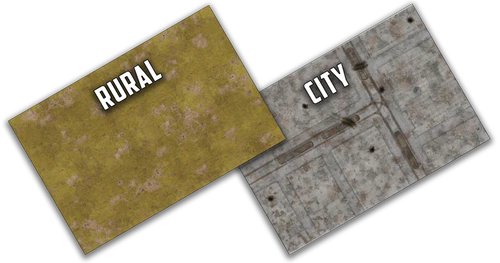 Gaming Mat - Double Sided - City & Rural BB956
