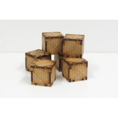 6 Small Wooden Containers