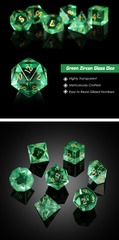 DAD845 Glass Dice Set (7pcs) [Emerald Zircon]