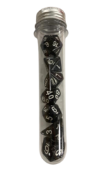 DAD048 - Resin Dice Set (7pcs) - Glitter Black