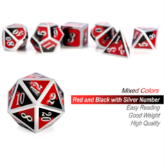 DAD559 - Metal & Enamel Dice Set (7pcs) [Spider]