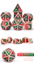 DAD571 - Metal & Enamel Dice Set (7pcs) [Quetzal]