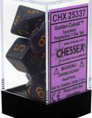 CHX25337 - Speckled Golden Cobalt 7 Dice Set