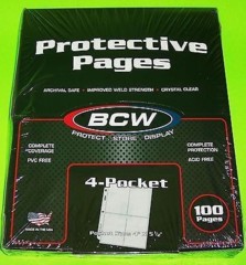BCW - 4 Pocket Pages Box (100 pages)