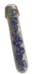 DAD047 - Resin Dice Set (7pcs) - Glitter Blue
