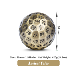 DAD319 - Metal D100 Dice [Bronze]