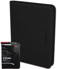 BCW Z-Folio LX - Black with Red Stitch- 9 Pocket