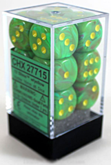 CHX27715 - Vortex Slime with Yellow 36ct 12mm D6 Dice Block