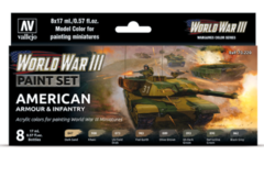 WWIII American Armour & Infantry - 8 Paint Set