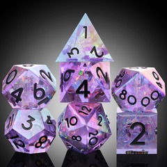 DAD717 - Sharp Edge Dice Set (7pcs) (Chromatic) [Midnight]