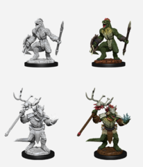 Lizardfolk & Lizardfolk Shaman 90074 - D&D Nolzur's Marvelous Miniatures