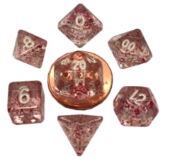 Mini Polyhedral Dice Set - Ethereal Light Purple