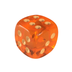 Translucent Orange w/ Orange Ink - Set of 8d6